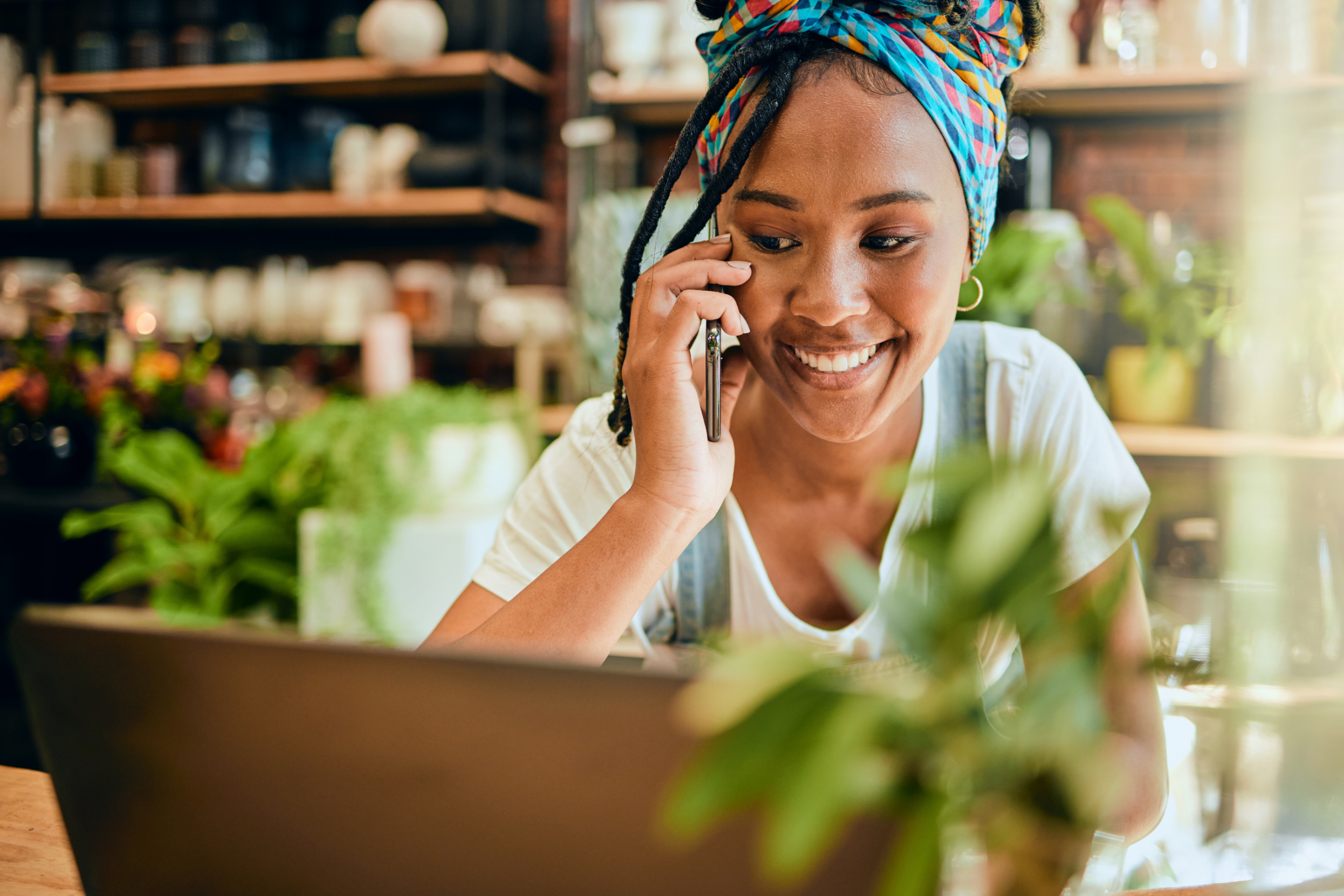 woman excited about her startup business plan